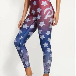 Peloton x Terez Ombre’ Star Red, White, & Blue Leggings.